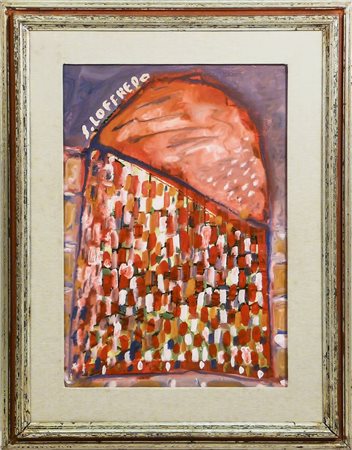 SILVIO LOFFREDO (1920-2013) Battistero - Baptistry olio su cartone telato -...