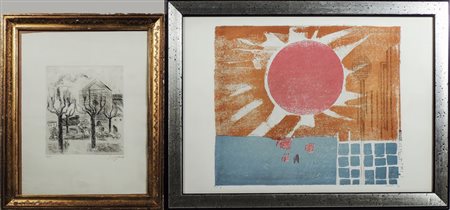 LOTTO DI GRAFICA - GRAFIC LOT Silvio Loffredo (1920-2013) Paesaggio...