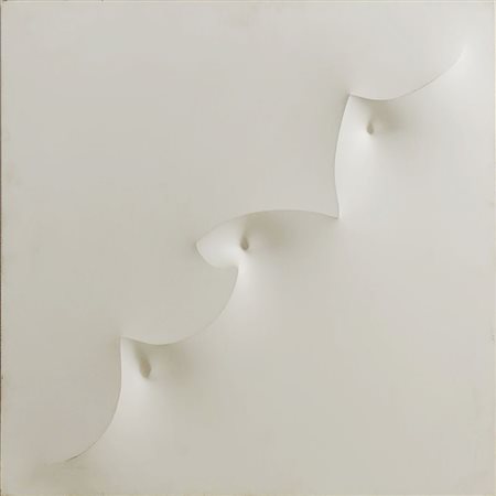 GIUSEPPE AMADIO MABORO tela estroflessa - shaped canvas al verso firmato e...