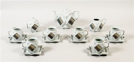 REMO BIANCO (1922-1988) Servito da te in porcellana artistica - Artistic...