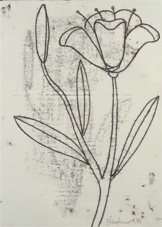 Venturino Venturi (Loro Ciuffenna, 1918 - 2002) fiori, 1976 Monotipo su...