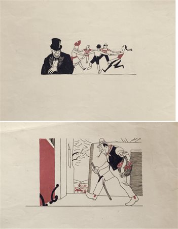 Piero Bernardini (Firenze, 1891 - 1974) IL GIROTONDO; CONTADINI China e...