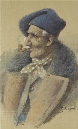 Giuseppe Canella (Verona, 1788 - Firenze, 1847) RITRATTO Acquarello su...