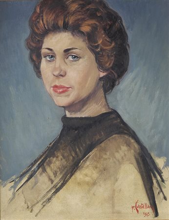 Paride Castellan (Gradisca d’Isonzo, 1911 - Firenze, 1988) RITRATTO DI DONNA,...