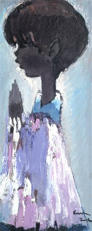 Voltolino Fontani (Livorno, 1920 - 1976) CHIERICHETTO Olio su compensato, cm....