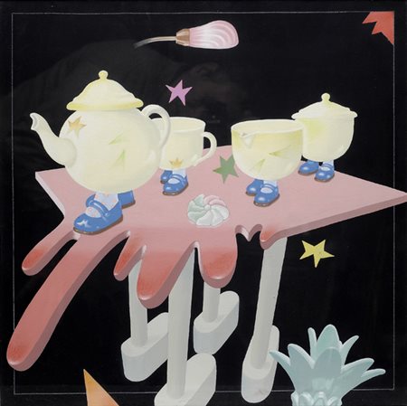 Luca Alinari (Firenze, 1943) IL SERVITO, ANNI ‘70 Acrilico su tela, cm. 51x51...