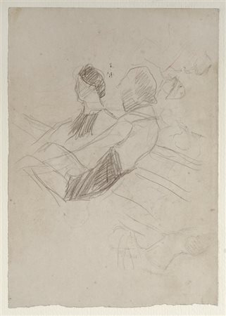 Ulvi Liegi (Livorno, 1858 - 1939) STUDI DI FIGURE Matita su carta, cm. 25x17,5