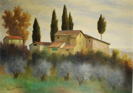 Nino Tirinnanzi (Greve in Chianti, 1923 - 2002) PAESAGGIO, 1987 Olio su tela,...