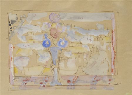 Moses Levy (Tunisi, 1885 - Viareggio, 1968) FIORI Tecnica mista su carta, cm....