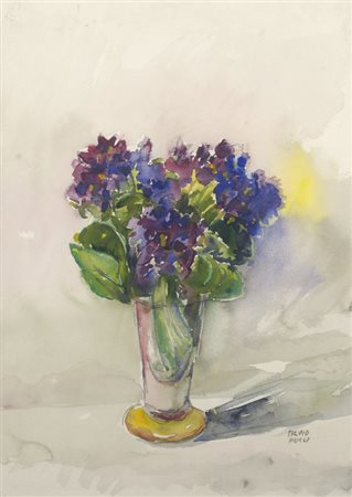 Silvio Pucci (Pistoia, 1892 - Firenze, 1961) FIORI Acquerello su carta, cm....