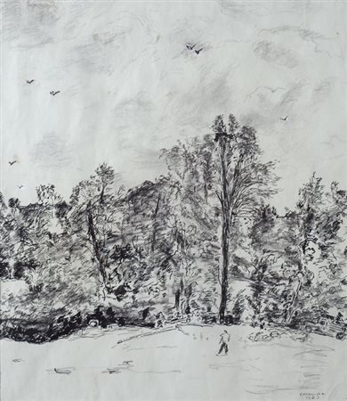 Mario Cavaglieri (Rovigo, 1887 - Peyloubère -par- Pavie, 1969) PAESAGGIO CON...