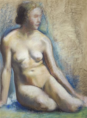 Gino Moro (Milano, 1901 - 1977) NUDO DI DONNA Carboncini su carta, cm. 53x39...