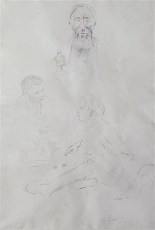 Armando Spadini (Poggio a Caiano, 1883 - Roma, 1925) IL GIOCO DEI DADI, 1906...