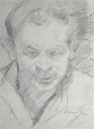 Giovanni March (Tunisi, 1894 - Livorno, 1974) RITRATTO Matita su carta, cm....