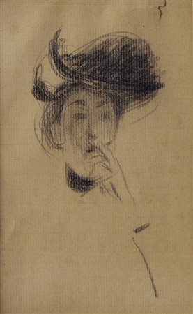 Giovanni Boldini (Ferrara, 1842 - Parigi, 1931) RITRATTO DI SIGNORA Matita su...