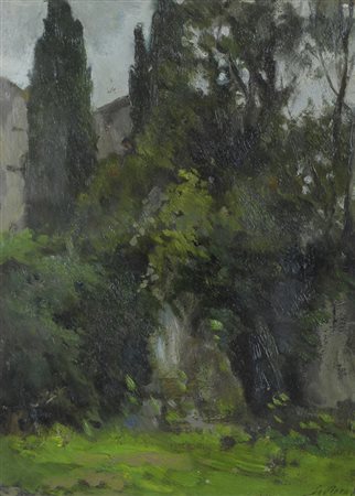 Carlo Siviero (Napoli, 1882 - Capri, 1953) TERME DI CARACALLA, 1949 Olio su...