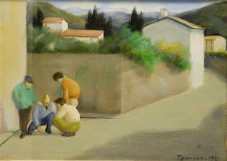 Nino Tirinnanzi (Greve in Chianti, 1923 - 2002) IL GIOCO DELLA TOPPA, 1981...