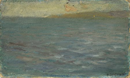 Pietro Fragiacomo (Pirano d’Istria, 1856 - Venezia, 1922) MARINA Olio su...