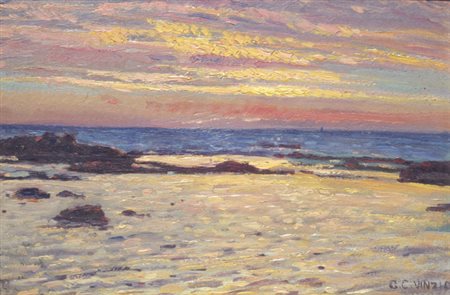 Giulio Cesare Vinzio (Livorno, 1881 - Firenze, 1940) MARINA Olio su...