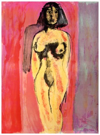 BRUNO CASSINARI Piacenza 1912 – Milano 1992 Senza titolo Litografia a colori...