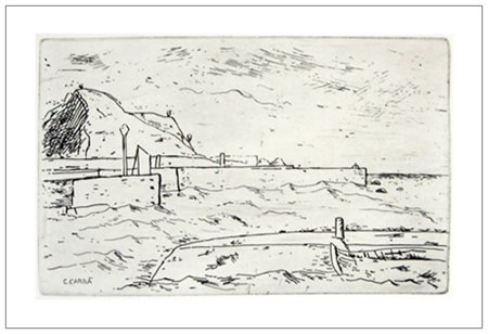 CARLO CARRA’ Quargnento 1881 – Milano 1966 Vecchio porto 1924 Acquaforte su...