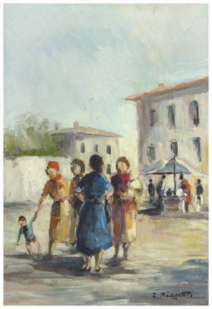RENZO BIAGIOTTI Pisa 1913 – Pisa 2005 Senza titolo Olio su tavola 39 x 26,5....