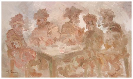 GUIDO GUIDI Livorno 1901 – 1998 Senza titolo Olio su tela 70 x 120. Firma in...