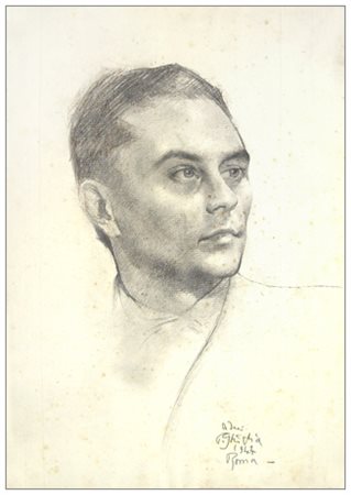 PAULO GHIGLIA Firenze 1905 – Roma 1979 Senza titolo 1944 Matita su carta 42,5...