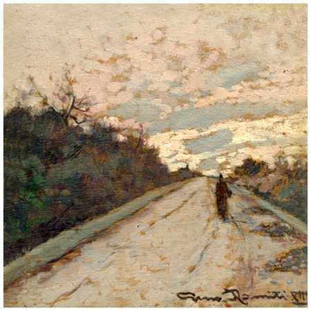 GINO ROMITI Livorno 1881 – 1967 Senza titolo XIII (1935) Olio su tavola 9,5 x...