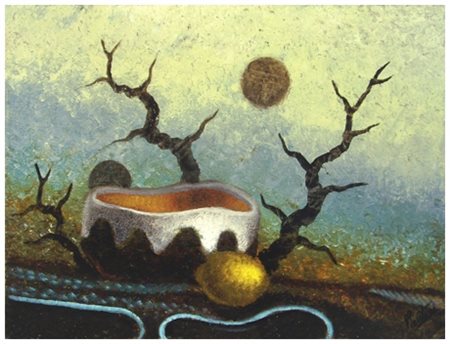 GIANFRANCO RONTANI Lucca 1926 Senza titolo Olio su tela 30 x 40. Firma in b....