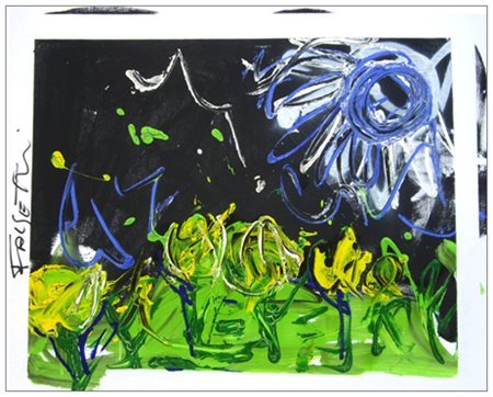 MASSIMO FALSETTI Roma 1955 Senza titolo Olio e smalti su tela 80 x 100. Firma...