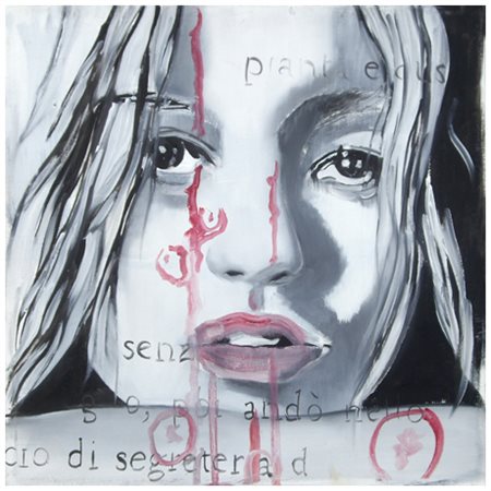 LIDIA BACHIS Roma 1969 Kate 02 2009 Olio su tela 30 x 30. Firme, titolo e...