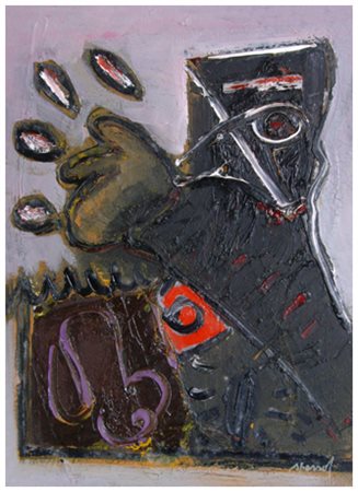 SILVANO SPESSOT Carmons 1957 Senza titolo Olio su tela 40 x 30. Firma in b. a...