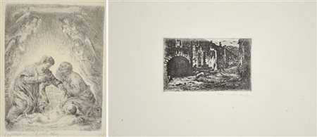 BARBISAN G. - MAZZETTI E. Soggetti vari lotto di 2 acqueforti es. 5/8 - 2/20...