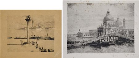 BRUGNOLI EMANUELE Bologna 1859 - Venezia 1944 Piazzetta San Marco 1919 - Il...