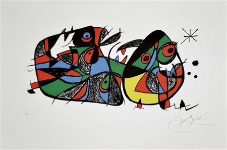 MIRO' JOAN Barcellona 1893 - Palma di Maiorca 1983 senza titolo litografia...