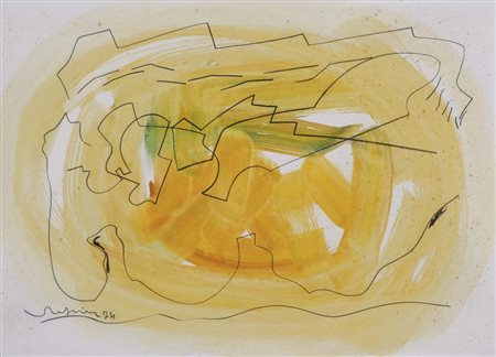 CHIGHINE ALFREDO Milano 1914 - Pisa 1974 senza titolo 1974 tecnica mista su...