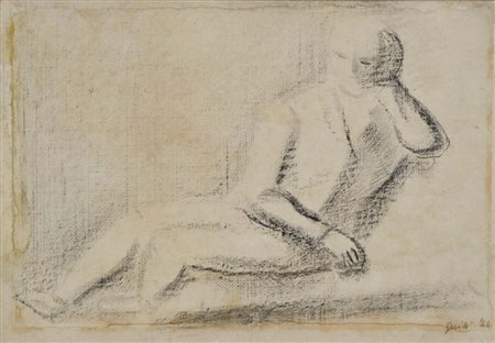 GUIDI VIRGILIO Roma 1892 - Venezia 1984 Figura distesa 1944 disegno a...