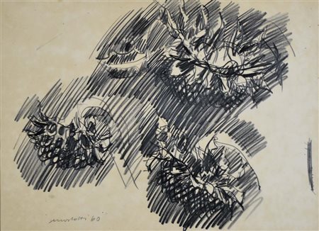 MORLOTTI ENNIO Lecco 1910 - Milano 1992 senza titolo 1960 tecnica mista su...