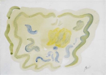 GUIDI VIRGILIO Roma 1892 - Venezia 1984 Angoscia tecnica mista su carta...