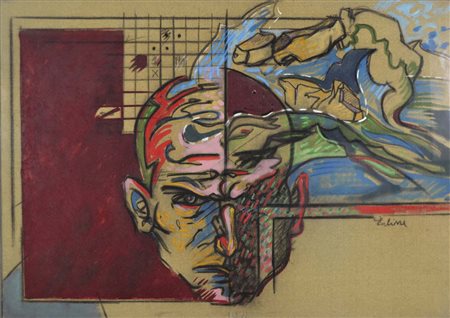 EULISSE VINCENZO Venezia 1936 senza titolo olio e tecnica mista su tela...