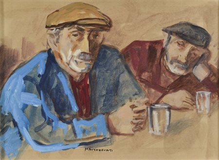 NOVATI MARCO Venezia 1895 - 1975 All' osteria tecnica mista su carta...