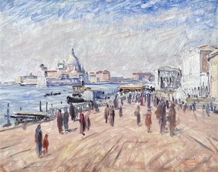 COBIANCO LUIGI Villanova Marchesana 1893 - Mestre 1967 Venezia olio su tavola...
