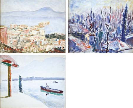 COBIANCO LUIGI Villanova Marchesana 1893 - Mestre 1967 Paesaggi lotto di 3...