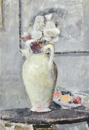 PIGATO ORAZIO Reggio Calabria 1896 - Verona 1966 Fiori olio su tavola 35x24...