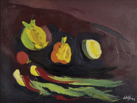 ALFIERI MANLIO 1909 - 1991 Natura morta 1969 olio su tela 45x60 firma in...