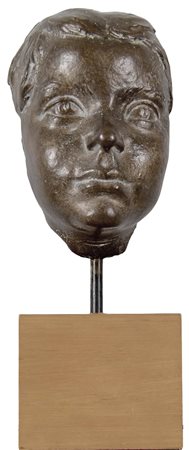 MANARIN GUIDO Venezia 1918-1955 Volto scultura in bronzo pezzo unico h. 35...