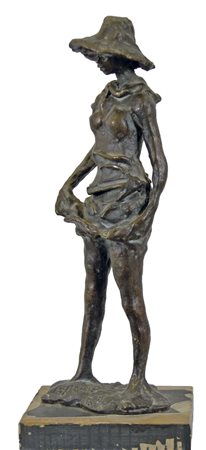 MURER AUGUSTO Falcade 1922 - Padova 1985 Mondina 1975 scultura in bronzo h....
