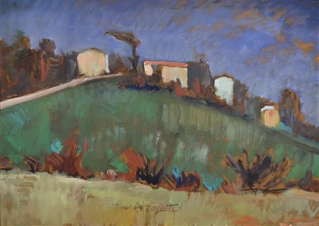 COLETTI NANDO Treviso 1907 - 1979 Sera sul Montello 1977 olio su tavola 57x80...