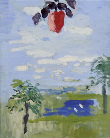 GIANQUINTO ALBERTO Venezia 1929 - Jesolo (Ve) 2003 La mela 1976 olio su tela...